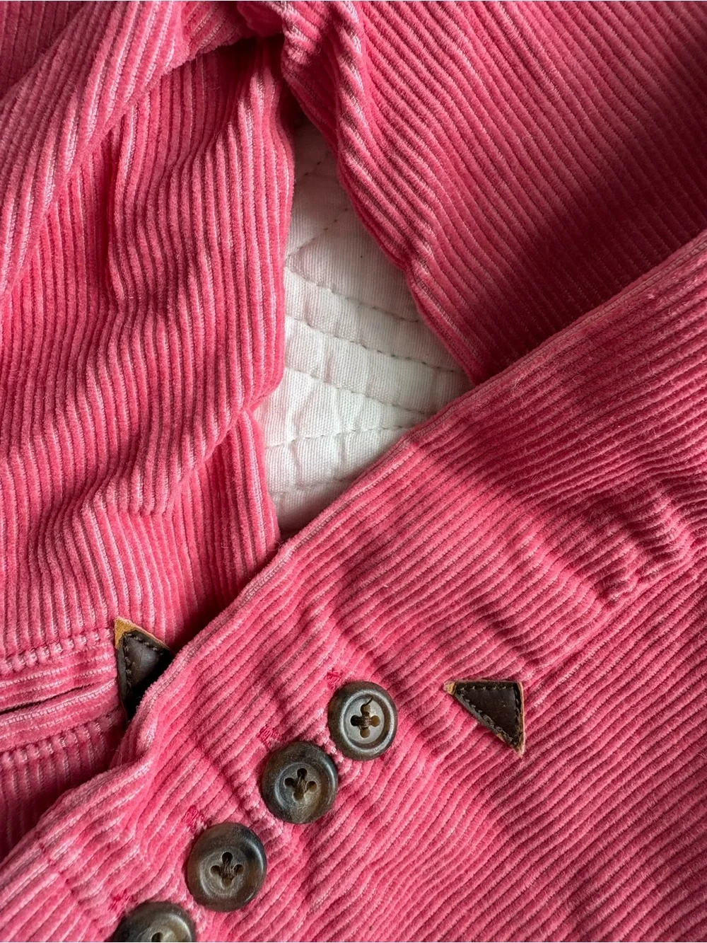 Ralph Lauren Western Corduroy Jacket  with Leather Trim Pink 4T